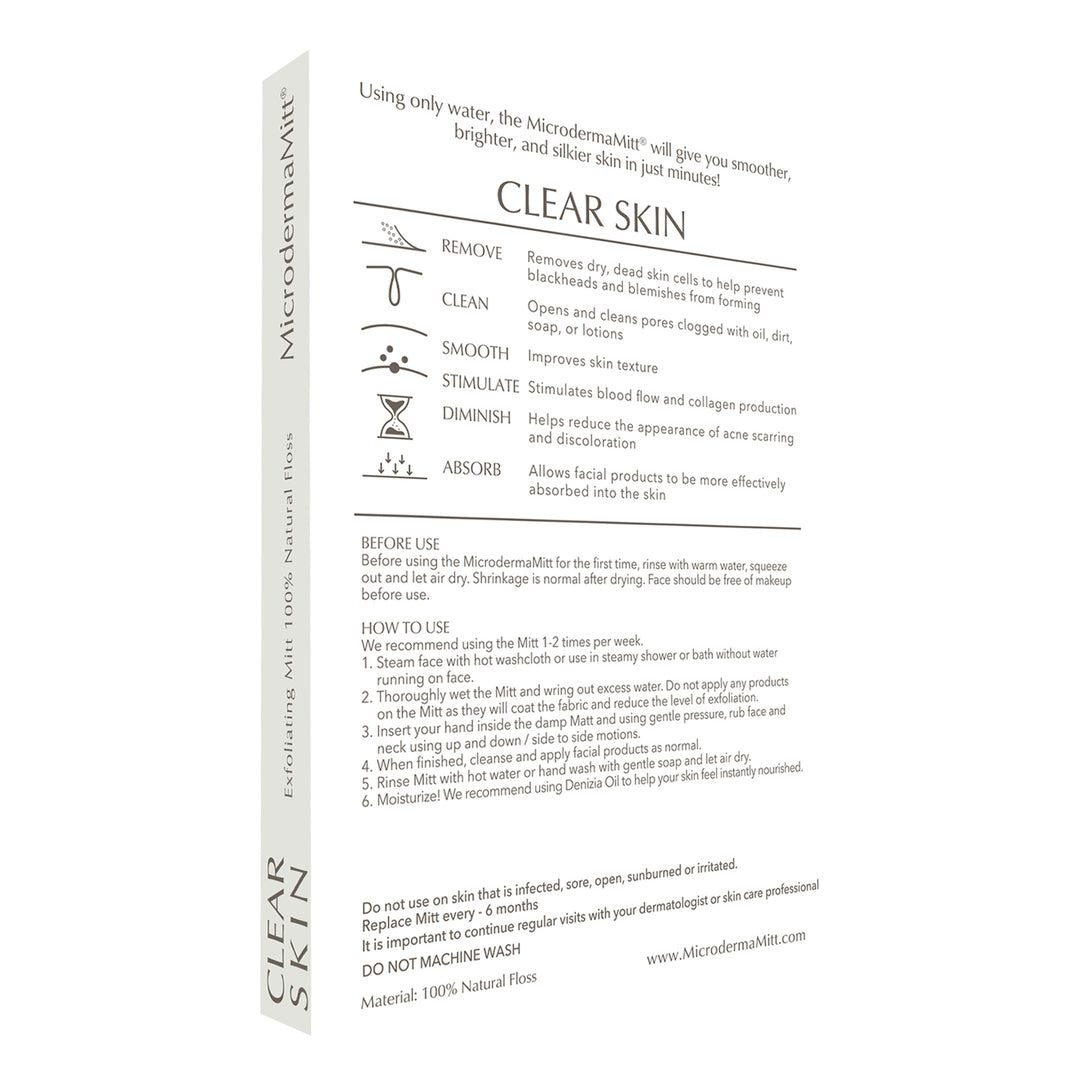 Facial Scrub Pad: Clear Skin Mitt (Reusable) | MicrodermaMitt